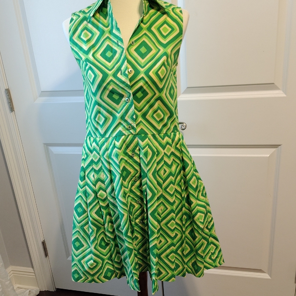 Eliza CHRISTOPH Geometric Poplin Dress